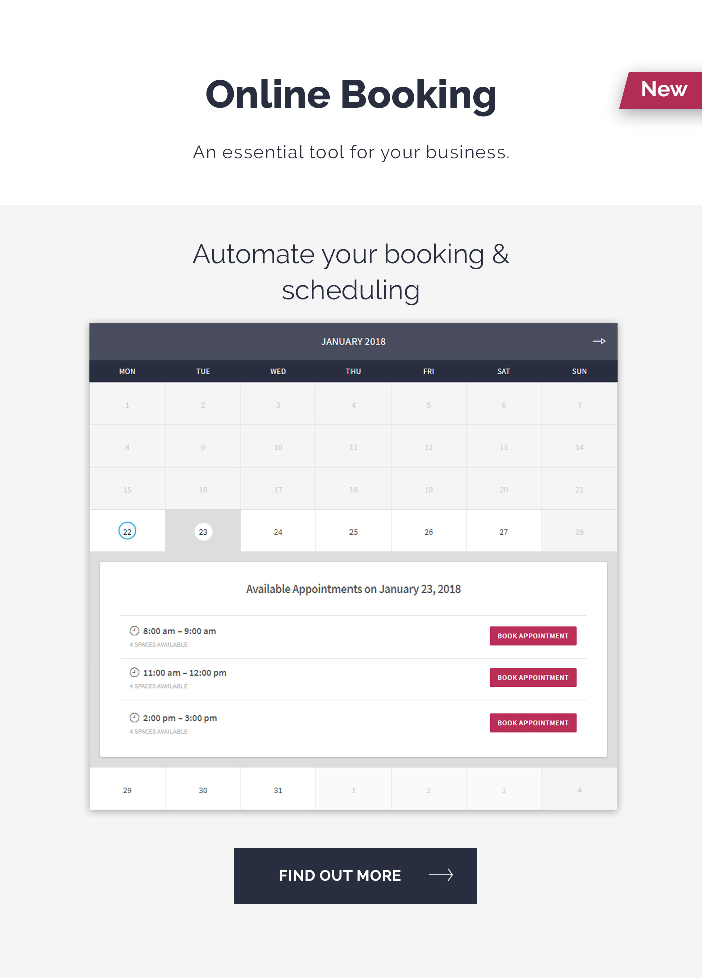 RedSeal online booking feature